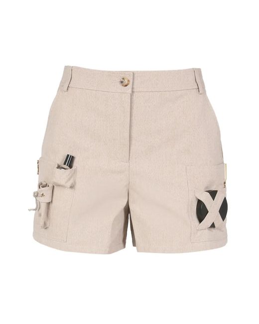 Moschino Natural Safari Gabardine Skirt