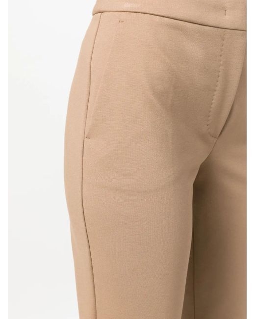Pantalones capri de talle medio Max Mara de color Natural