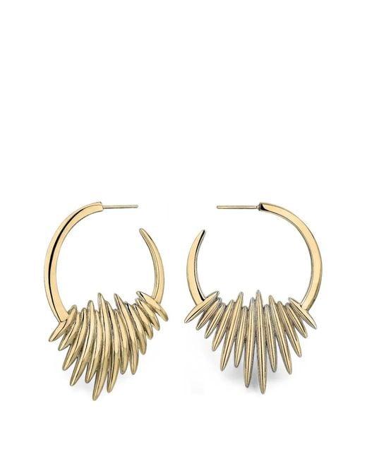 Shaun Leane Metallic Quill Hoop Earrings