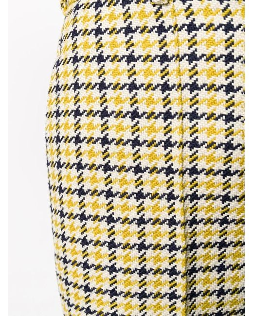 Victoria Beckham Yellow High-Waisted Flared Trousers