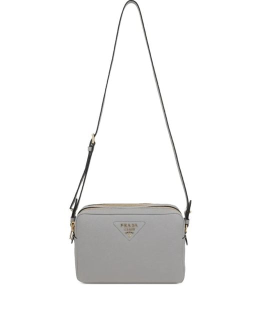 Prada Leren Crossbodytas in het White