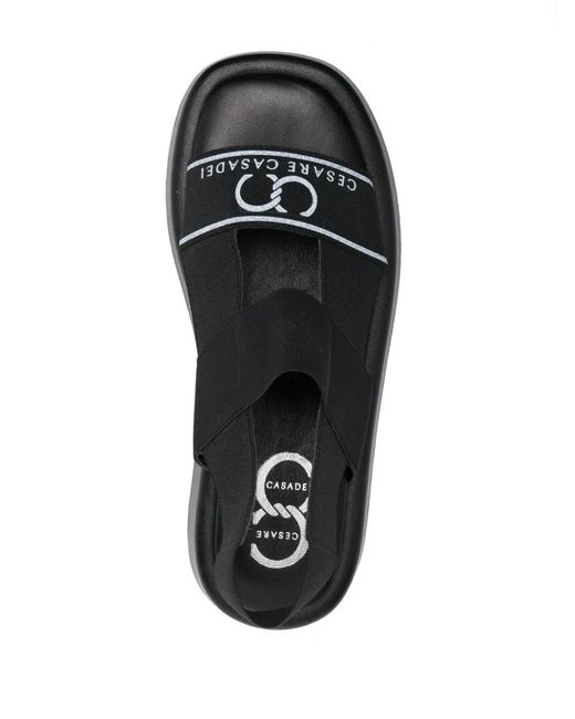 Casadei Black Padded Sandals