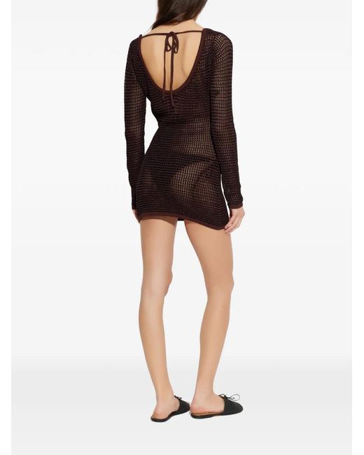 Bondeye Black Long-Sleeve V-Neck Dress