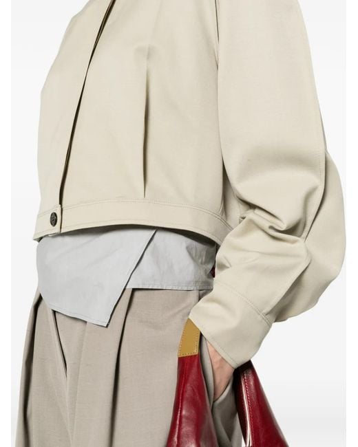 Low Classic White Jacke Mit Knöpfen