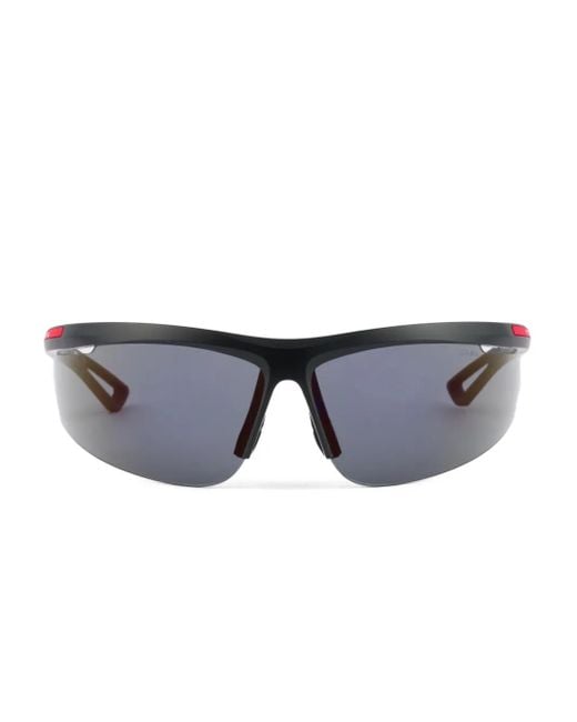 メンズ Prada Linea Rossa ロゴ サングラス Blue