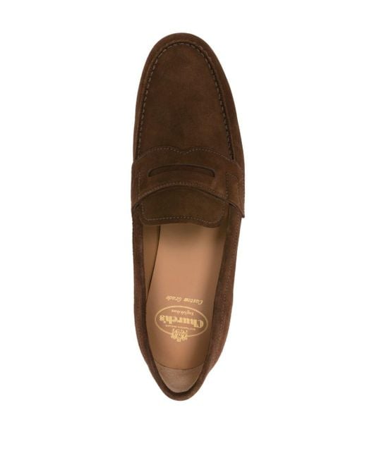 Church's Brown Suede Penny Loafers for men
