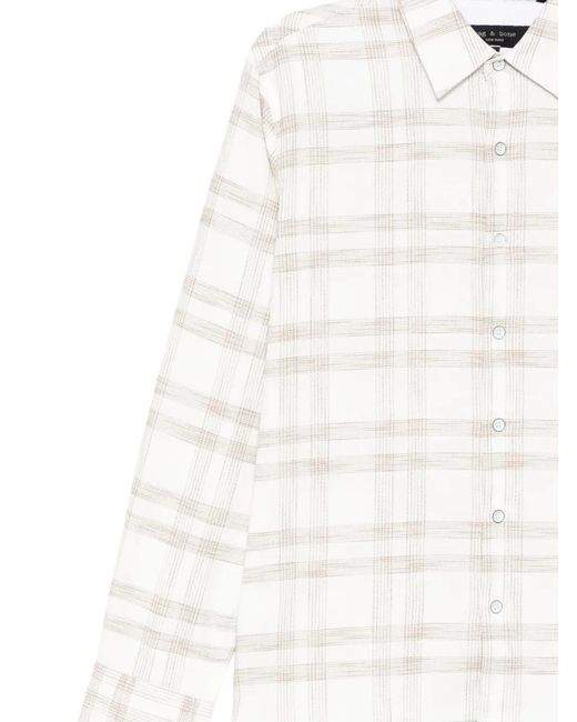 Rag & Bone White Plaid Shirt for men