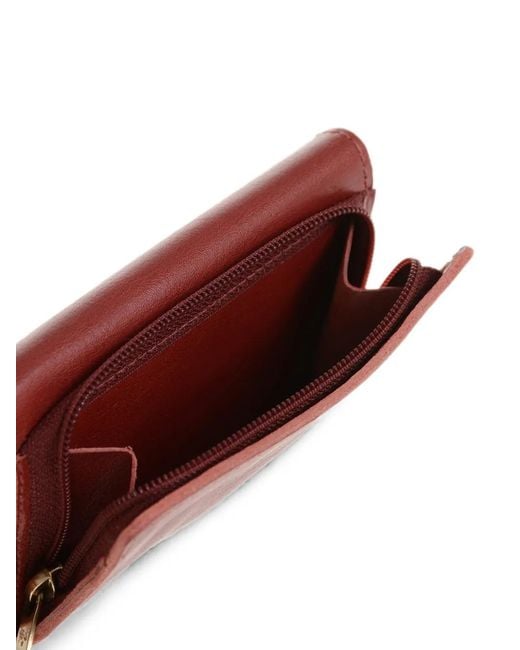Il Bisonte Red Logo-Embossed Leather Wallet for men