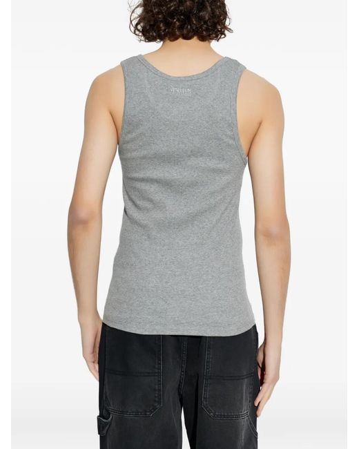 Vetements Gray Graphic Tank Top for men