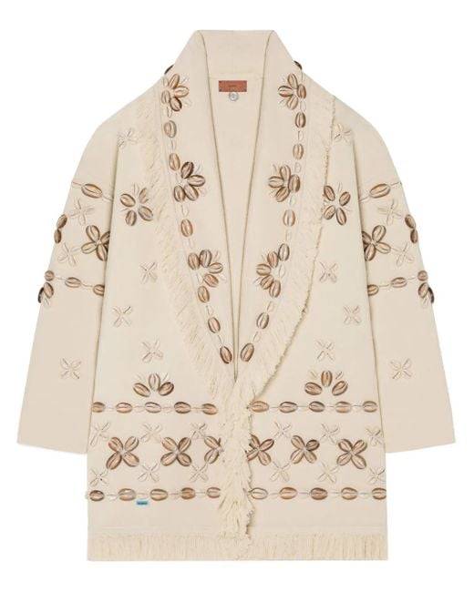 Alanui Natural Ocean Dream Single-Breasted Coat