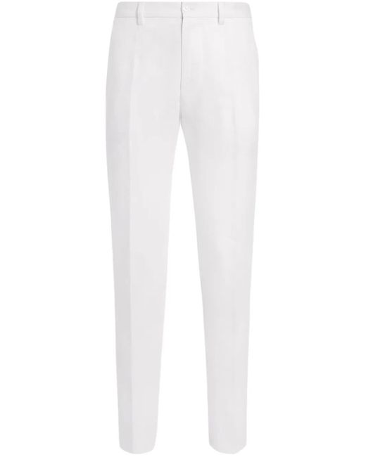 メンズ Dolce & Gabbana リネン テーラードパンツ White
