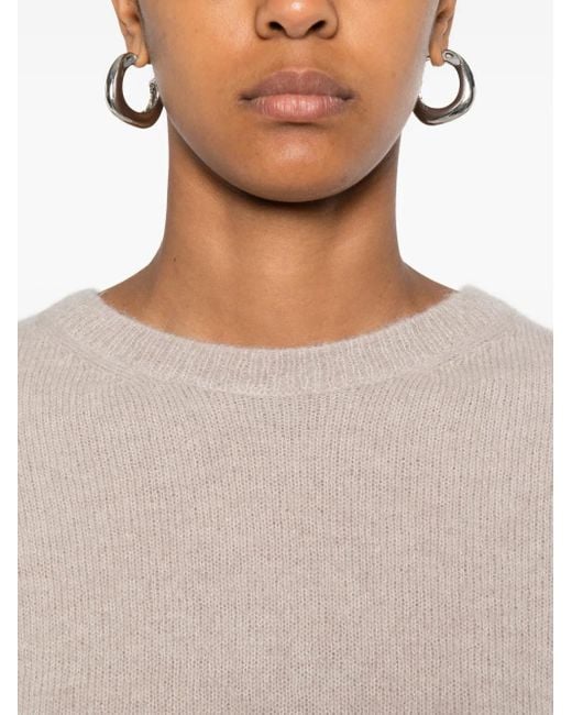 Herno Sweater Met Ronde Hals in het Natural
