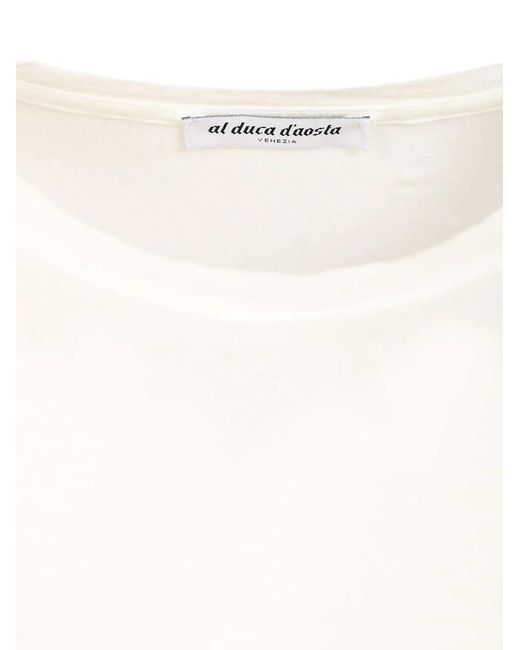 Al Duca D'aosta White Linen T-Shirt for men