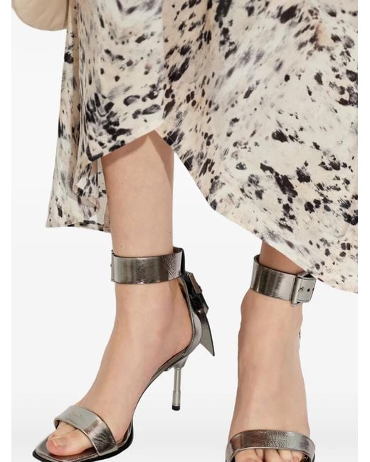 AllSaints White Noir Leather Sandals