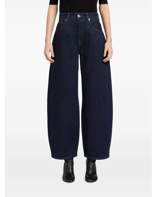 7 For All Mankind Blue Bonnie Curvilinear Jeans