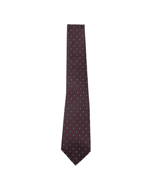 Zegna Purple Square Polka Dot Tie for men