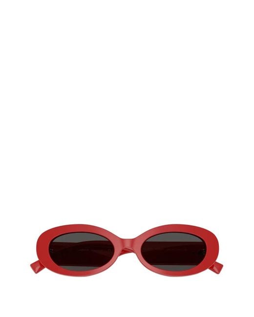 Dolce & Gabbana Red Oval-Frame Sunglasses