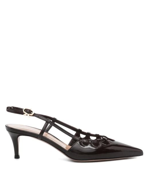 Gianvito Rossi Black 55Mm Slingback Pumps
