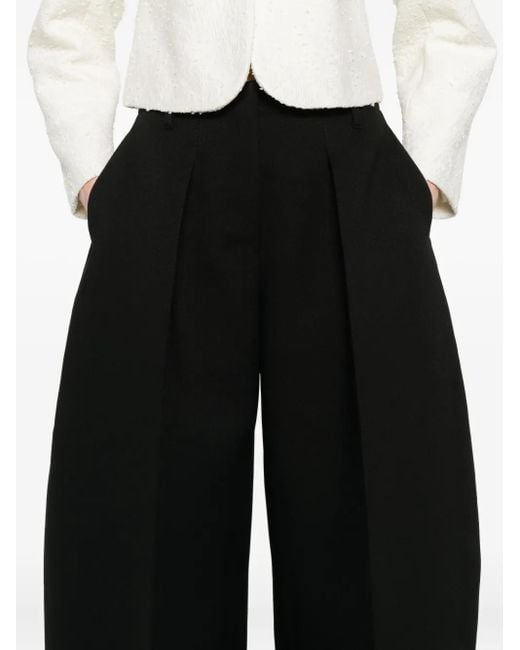 Pantaloni A Gamba Ampia di Jacquemus in Black