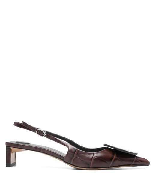 Jacquemus 40 Mm Les Slingbacks Duelo Pumps in het Brown