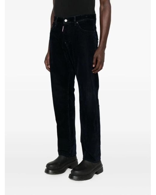 DSquared² Black Five-Pockets Cotton Jeans for men