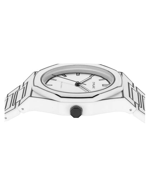 D1 Milano White Polycarbon 40.5Mm for men