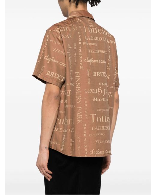 T-shirt en coton à texte imprimé Martine Rose pour homme en coloris Brown