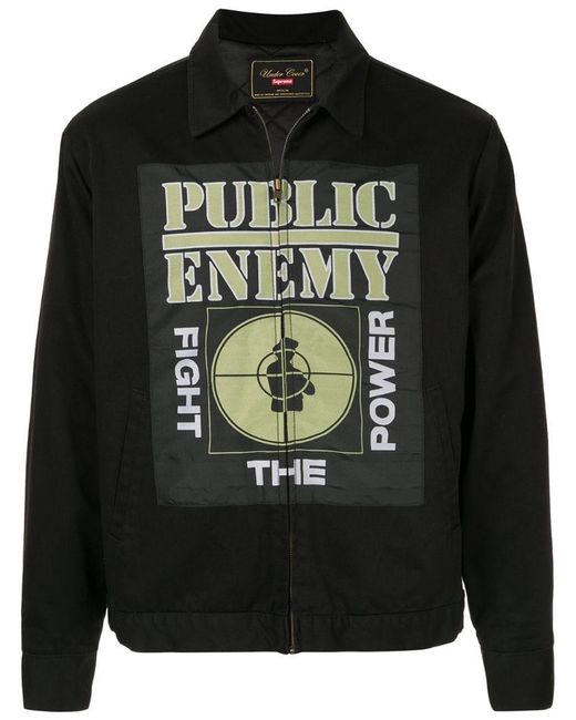 Supreme Undercover/public Enemy Work Jacket Black for men
