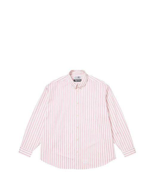 Supreme Pink X Mm6 Maison Margiela Striped Shirt for men