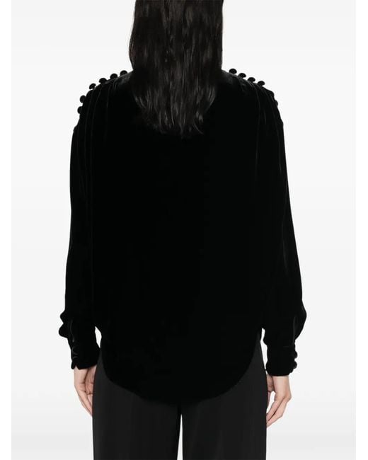 The Row Black Esteban Blouse