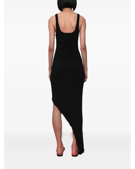 Christopher Esber Black Slashed Asymmetric Dress
