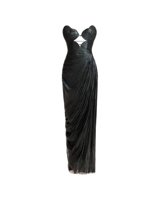Maria Lucia Hohan Black Amisha Cut-Out Strapless Dress