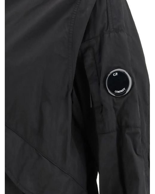 C P Company Black Chrome-R Goggle Jacket for men