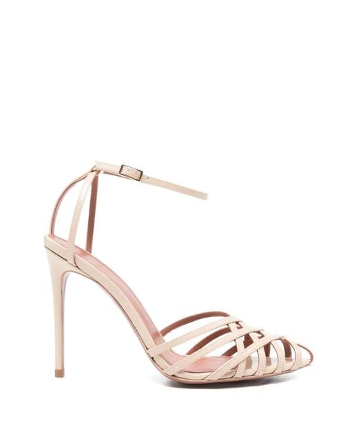 Castagna Pink Woven-Design Heeled Pumps