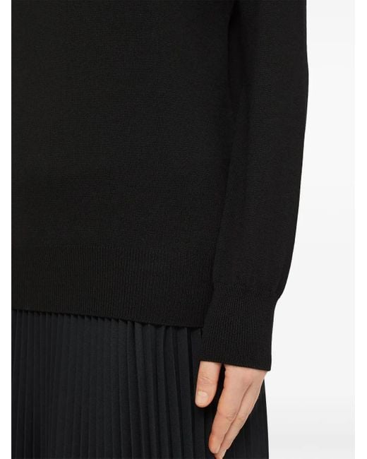 Jil Sander Black Crew-Neck Wool Jumper