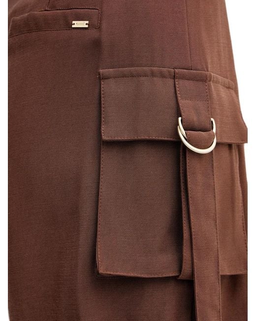 GAUDI Brown Cargo Turn-Up Shorts