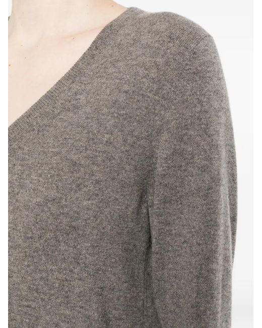 N.Peal Cashmere Gray Phoebe V-Neck Top