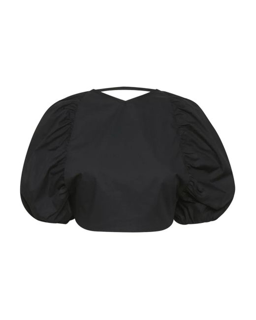 Gestuz Svala パフスリーブ ブラウス Black