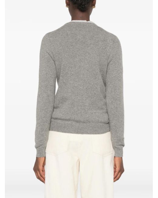 Bompard Gray Crew-Neck Sweater