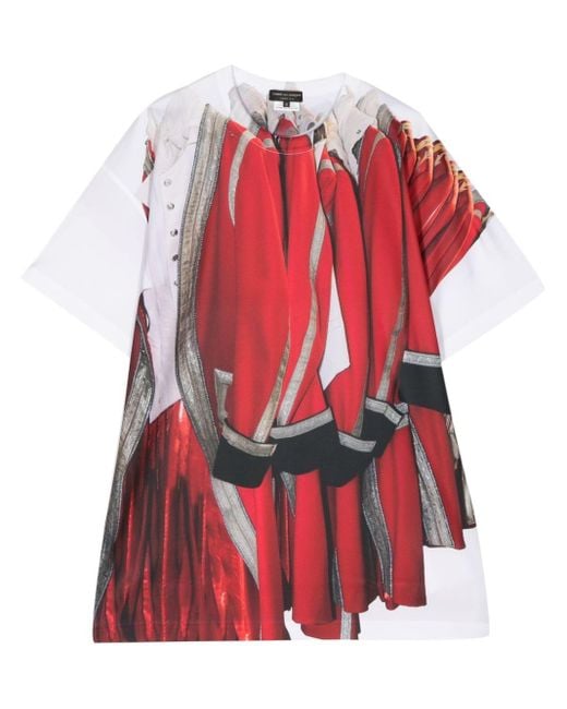 Camiseta con estampado gráfico Comme des Garçons de hombre de color Red