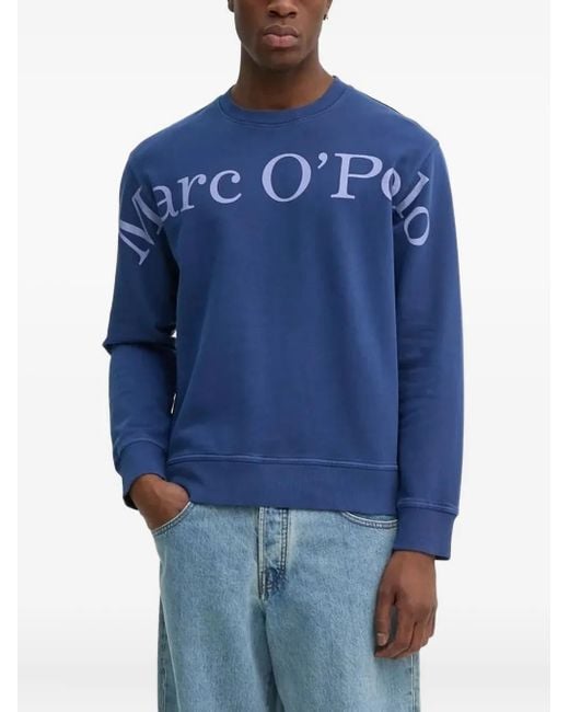 Marc O' Polo Sweater Met Logoprint in het Blue voor heren