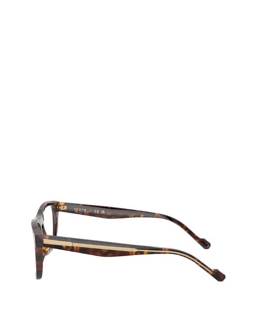 Vogue Brown Rectangle-Frame Glasses for men