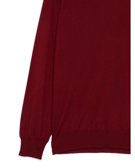 Brunello Cucinelli Red Turtleneck Sweater for men