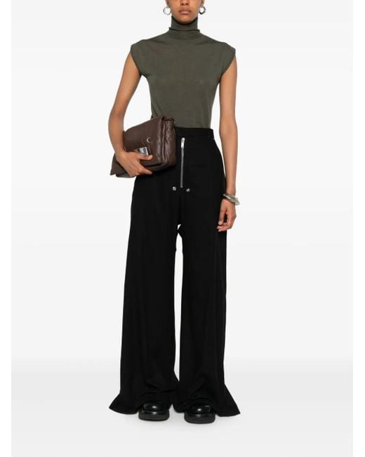 Rick Owens Black Zip-Fly Button Trousers
