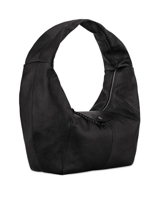 Sac Porté Épaule En Cuir Longchamp en coloris Black