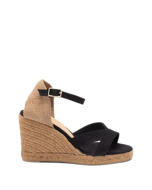 Castaner Black Buckle-Strap Espadrilles