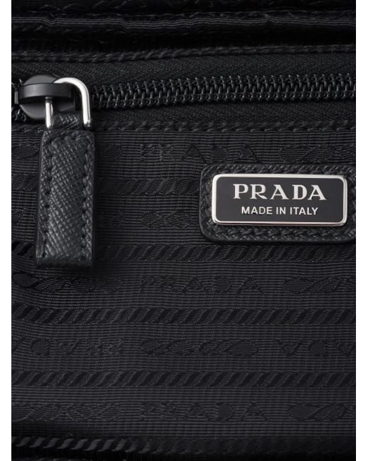Prada Black Small Re-Nylon Zipper Pouch for men