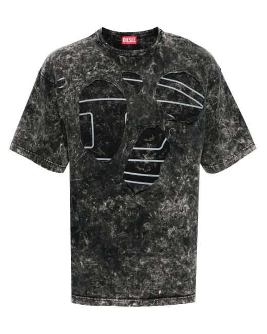 DIESEL T-BOXT T-Shirt mit Cut-Out in Black für Herren