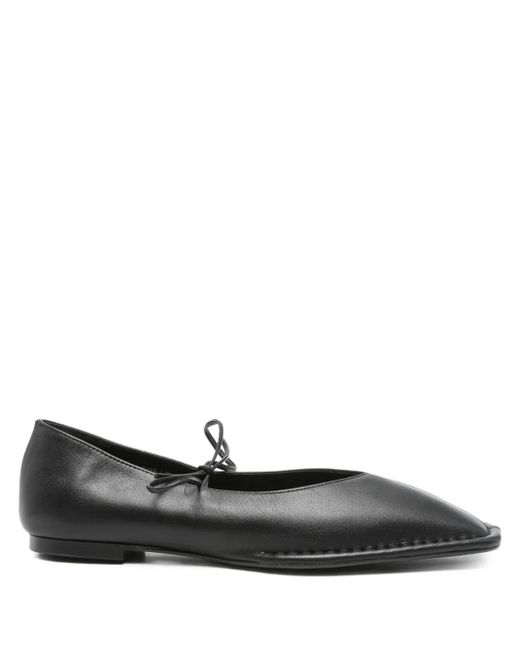 Alohas Black Ballerinas Mit Eckiger Kappe