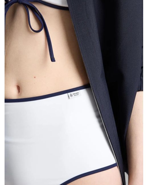 Prada White Jersey Bikini Panty
